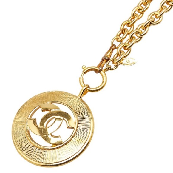 CHANEL Gold Logo Necklace - Picture 1 of 9